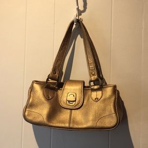 The Sak Gold Metallic Leather Handbag